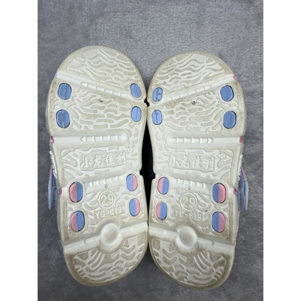 Yuechuang Kids Hook & Loop Sandals Pink/Blue/White 29 YC-619